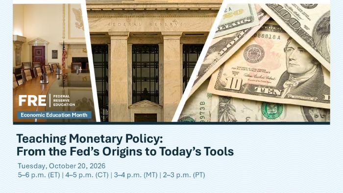 Teaching Monetary Policy Webinar Banner