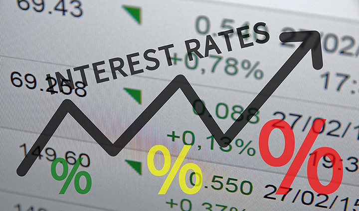 Figures and graphs showing interest rates
